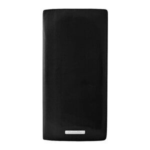 Christian Dior Vintage Leather Bi-fold Long Wallet Black Authentic Rank AB